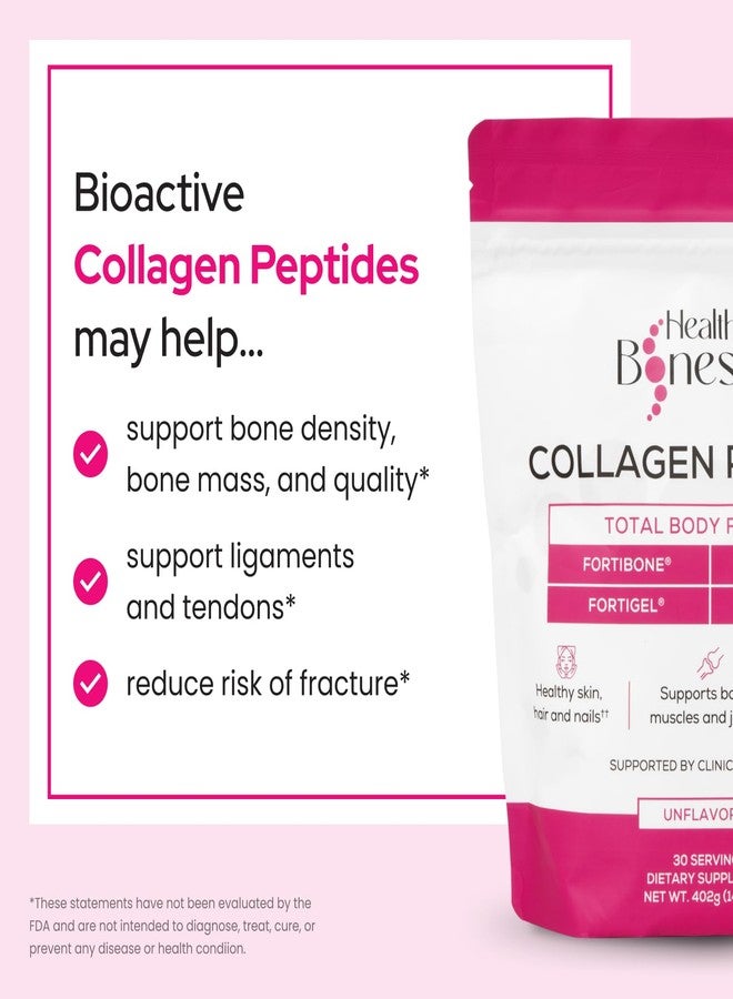 Healthy Bones Co. FORTIBONE® Premium Bone Health Collagen Peptides w/FORTIGEL®, VERISOL®, TENDOFORTE® | Clinically-Supported for Bones Joints Skin Hair Nails | Hydrolyzed Collagen Anti-Aging Formula | 30 Servings - Image 2