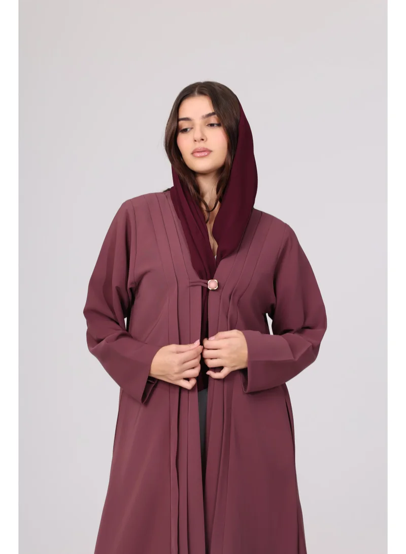 اكسا عباية ملونة طبقات سادة ABY1104
