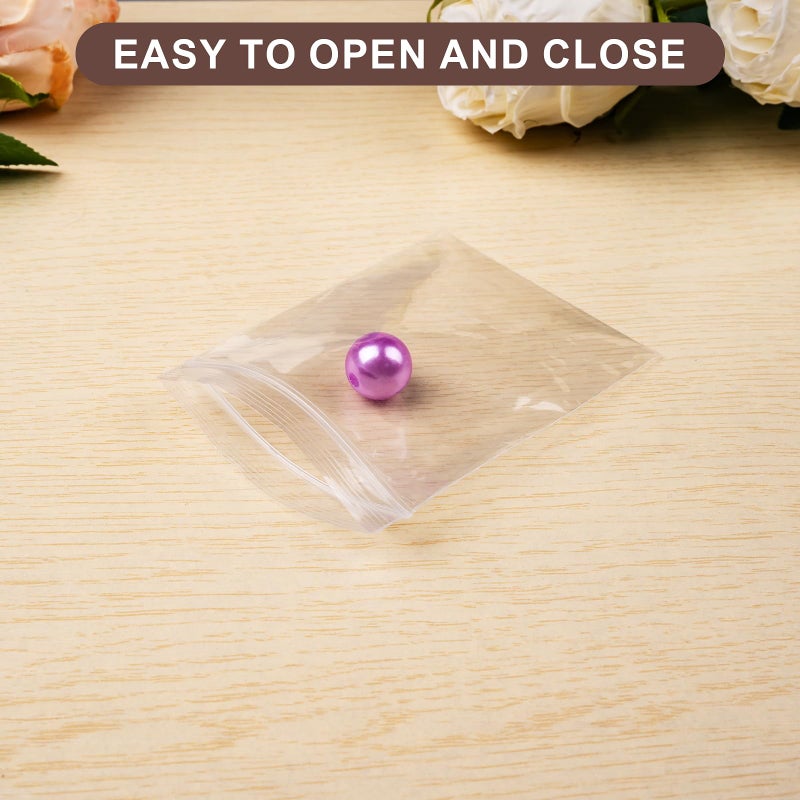 Wegoup 130 Pcs Jewelry Bags Clear Plastic  2.36"" X 3.54"" Small Plastic Bags  2 Mil Small Zip Bags  Poly Baggies With Resealable Zip For Small Business  Storage  Gift  Candy Screws - Image 3