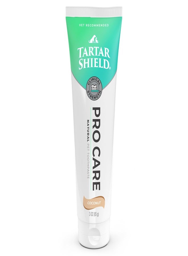 Tartar Shield Pro Care – Natural Pet Toothpaste – VOHC Approved – Protects Against Plaque & Tartar – Freshens Breath & Gently Removes Stains – for Dogs & Cats – Coconut Flavor, 3 Oz. - Image 1