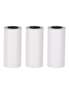 NIBEMINENT Pack Of 3 Self-Adhesive Sticky Thermal Paper White  - Image 1
