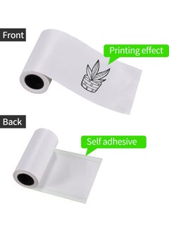 NIBEMINENT Pack Of 3 Self-Adhesive Sticky Thermal Paper White  - Image 2