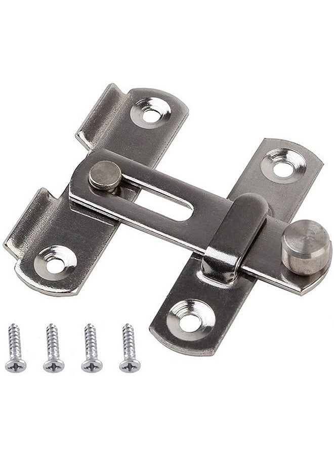sen Latch Gate Latches, SEN Sliding Safety Door Lock for Pet Gate,Cabinet Furniture, Window, Brushed Finish Silver  - Image 1