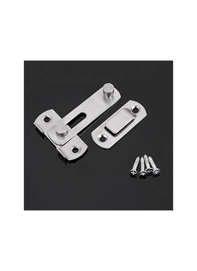 sen Latch Gate Latches, SEN Sliding Safety Door Lock for Pet Gate,Cabinet Furniture, Window, Brushed Finish Silver  - Image 5