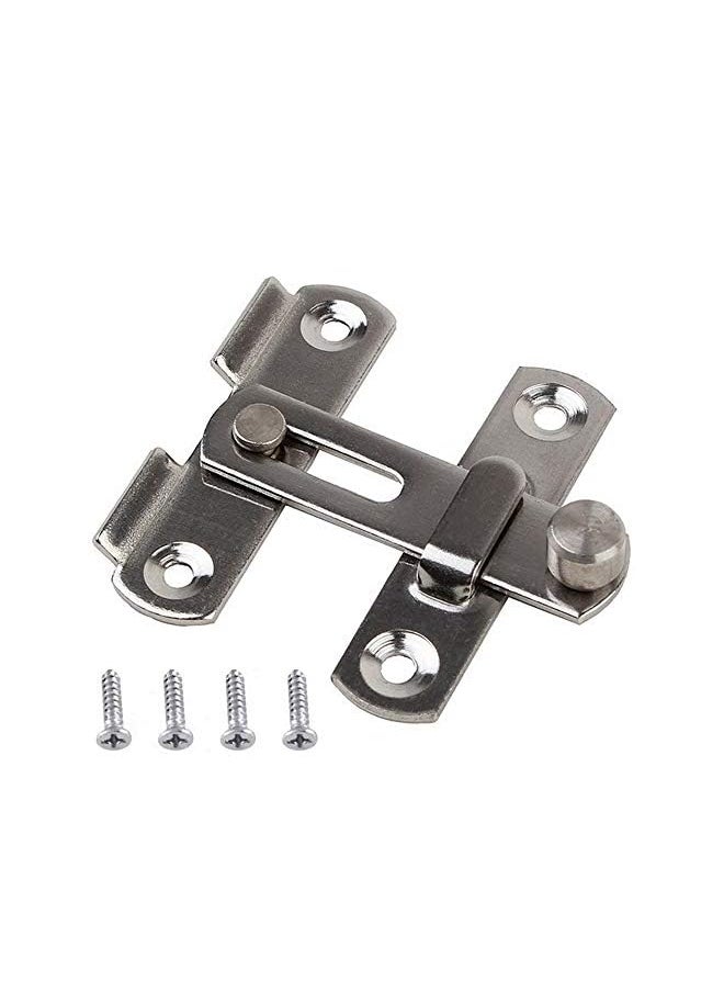 sen Latch Gate Latches, SEN Sliding Safety Door Lock for Pet Gate,Cabinet Furniture, Window, Brushed Finish Silver  - Image 2