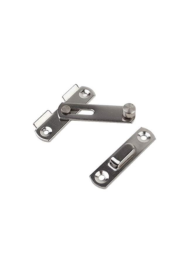 sen Latch Gate Latches, SEN Sliding Safety Door Lock for Pet Gate,Cabinet Furniture, Window, Brushed Finish Silver  - Image 4