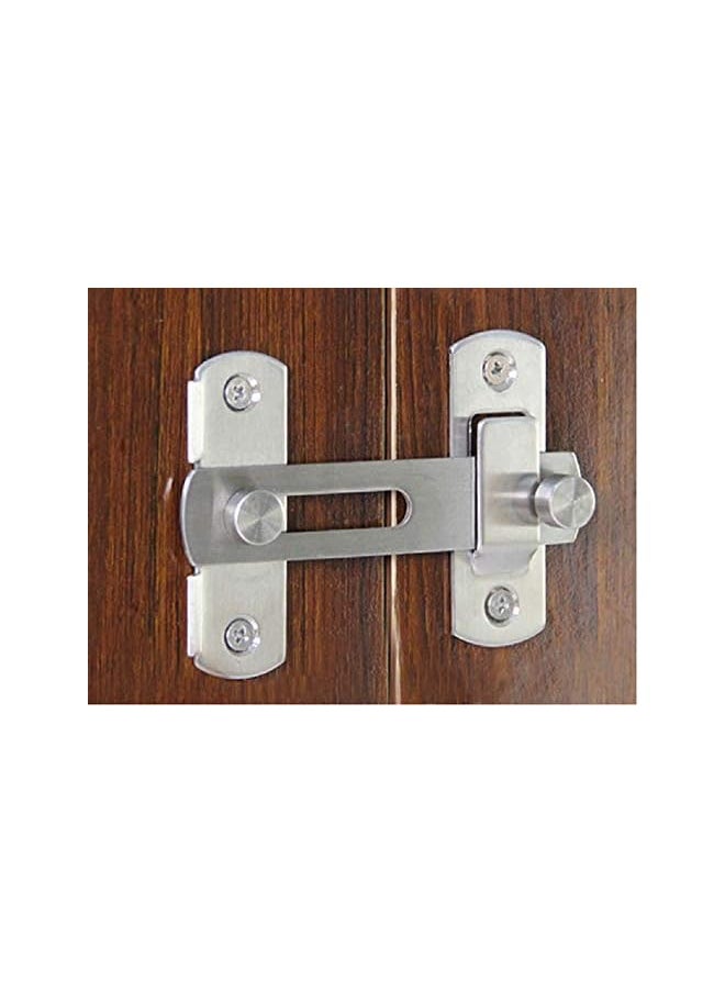 sen Latch Gate Latches, SEN Sliding Safety Door Lock for Pet Gate,Cabinet Furniture, Window, Brushed Finish Silver  - Image 3