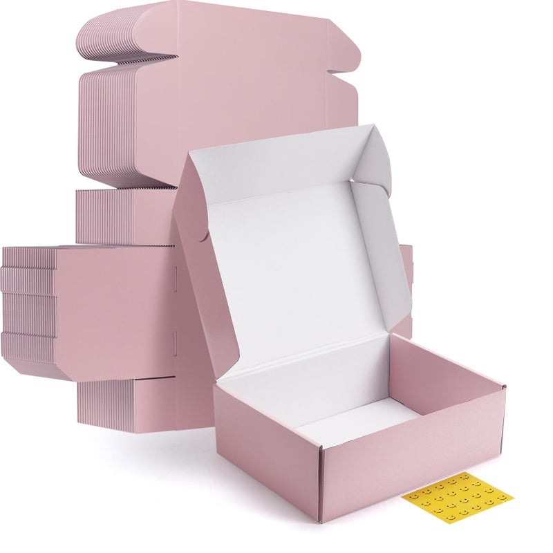 HORLIMER 12x9x4 inches Shipping Boxes Set of 20 Pink Medium Corrugated Cardboard Gift Mailer Box