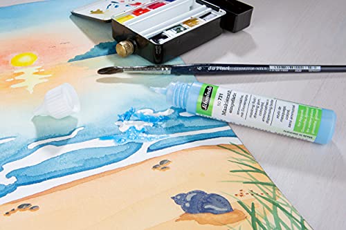 Schmincke - Masking pen colored, 25 ml, 50 731 005, dosing pen, blue masking liquid for opaque areas of paintingson watercolor paper, ammonia-free - Image 4