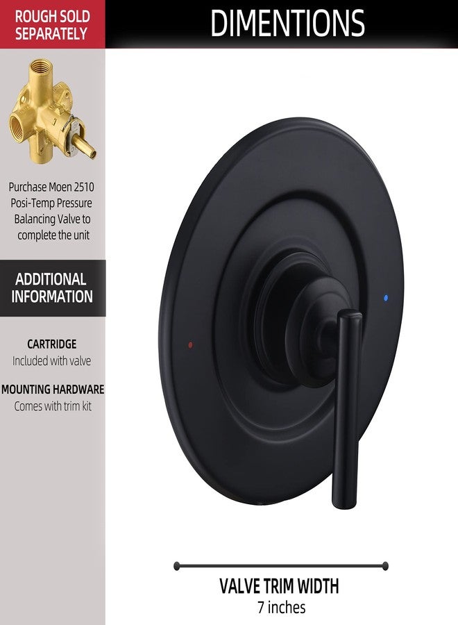 Tearel Replacement for Moen T2901BL Gibson Posi-Temp Valve Trim Kit, Matte Black - Image 4