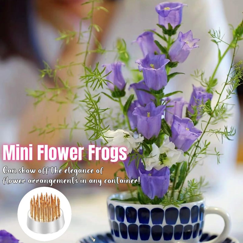 Eggone Mini Kenzan Pin Frog 23mm/0.9inch Diameter Floral Ikebana Flower Arranger Holder for Small Vase (15Pcs) - Image 3
