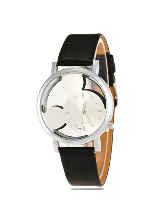 مارك وارفيلد الرجل الجديد Fashionable Double-Sided Hollowed Out Mickey Quartz Watch