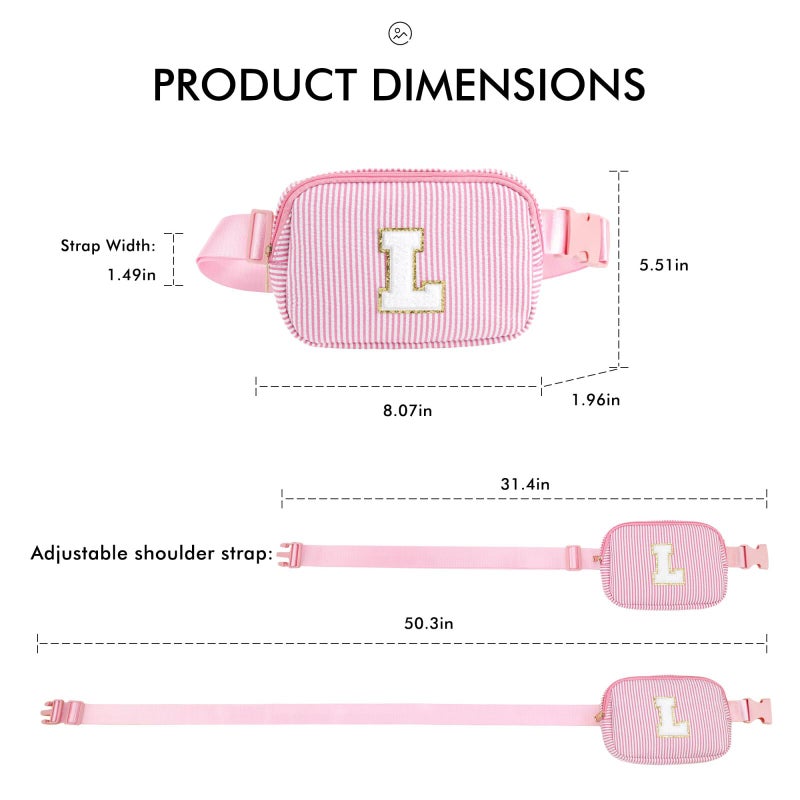 YOOLIFE Easter Gifts for Kid Girl Birthday Gifts - Initial Fanny Pack for Kids Purse, Sling Bag Crossbody Bag for Little Girls Belt Bags 2 3 4 5 6 7 8 Year Old Girl Purple M - Image 3