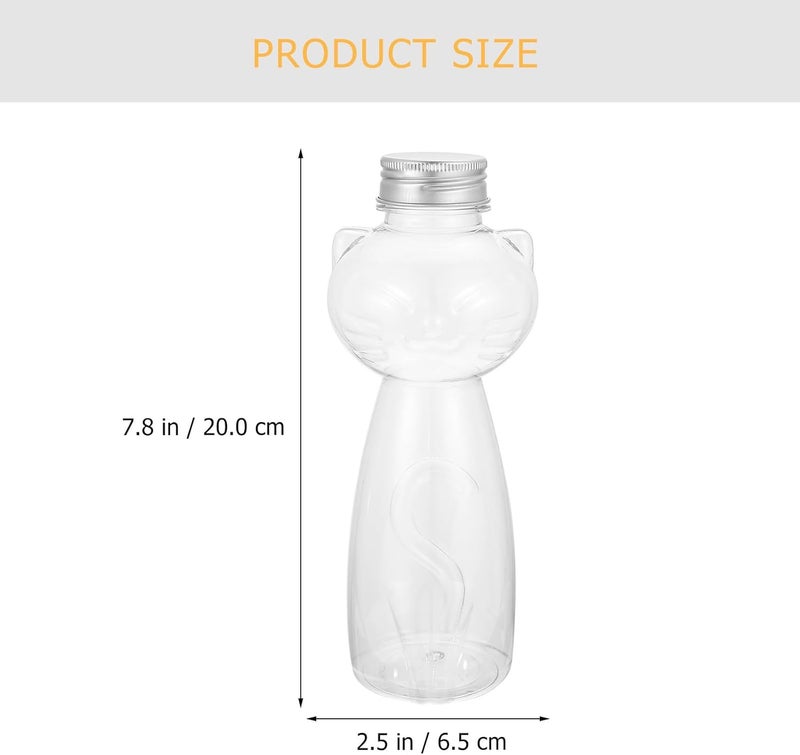 6pcs 500ml Juice Bottles Plastic Beverage Containers with Sealing Lids for Travel and Drink Storage - Image 2