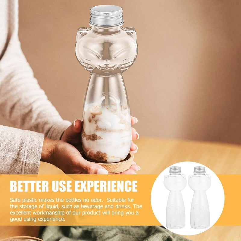 6pcs 500ml Juice Bottles Plastic Beverage Containers with Sealing Lids for Travel and Drink Storage - Image 4
