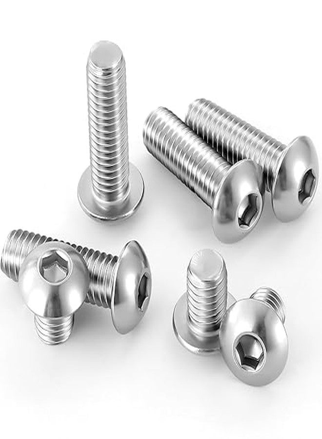 SYLIX براغي SYLIX M8 × 30 مم برأس زر ألين، مصنوعة من الفولاذ المقاوم للصدأ، بلمسة نهائية لامعة | مجموعة براغي مع صواميل وغسالات للاستخدام المنزلي والصناعي والسباكة (10 قطع) - Image 4