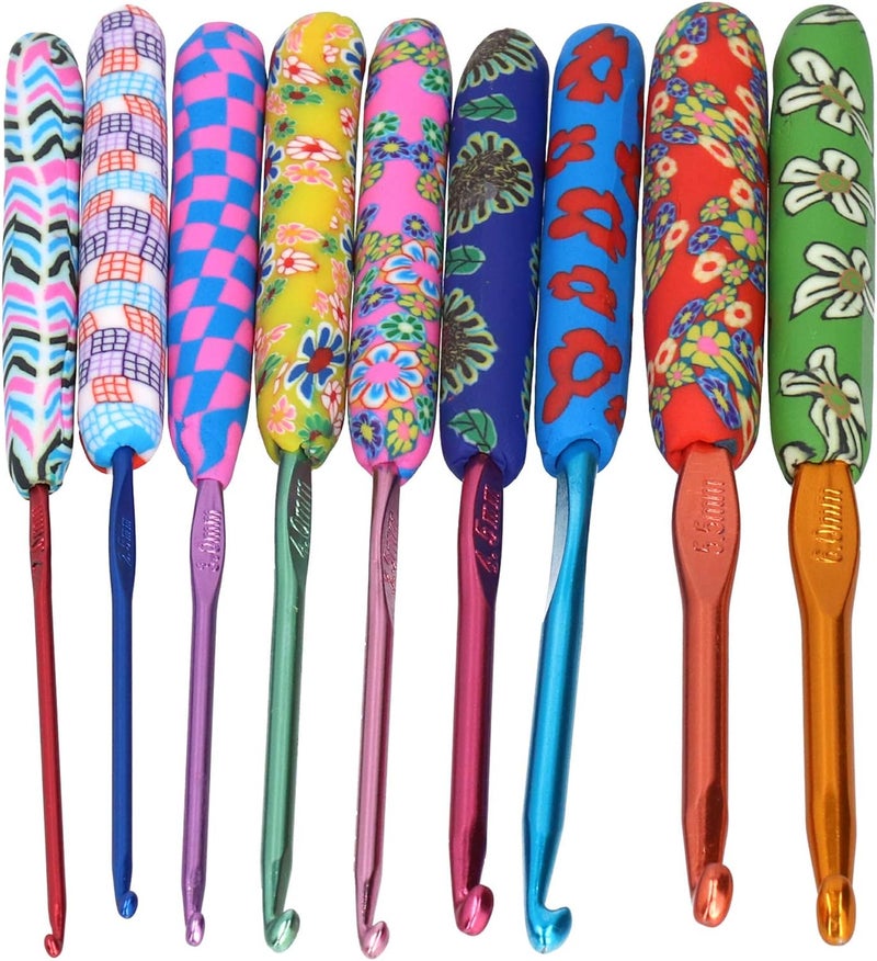 Multi-purpose fine material Saluaqui Crochet Kit for Beginners 9Pcs Crochet Hook Set with Ergonomic Handles Aluminum for Women and Comfortable DIY Craft Accessories Dust tight seal Budget friendly sizing alternatives Ready order processing Updated modern design Replaceable parts Tiered cost purchase alternatives Odor resistant Intercity storage hub Varied dimensions N/S/C nationwide deliver All consumer tier purchase options Public demand affordable quality Light & heavy use compatible One piece build Classic trendy design picks User feedback upgraded quality Balanced structure Globally spread simple design Simple multi-feature practical build All territory compatible build Fast & slow shipment compatible Size-sorted warehouse storage Flexible varied design Fade proof - Image 5