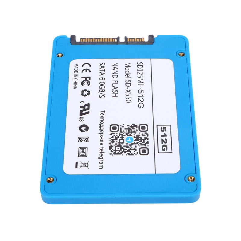 SATA III Solid State Drive: 2.5-Inch Blue 550MB/s High Speed Read Write - Fast Boot-Up Energy Efficient Internal Drive for Gaming Desktop Laptop Home Office All-In-One Computers - Image 2