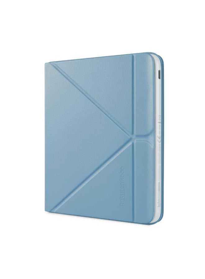 كوبو غلاف Kobo Libra Colour SleepCover | أزرق الغسق | تقنية السكون/الاستيقاظ | حامل مدمج ثنائي الاتجاه | جلد نباتي | متوافق مع قارئ الكتب الإلكترونية Kobo Libra Colour مقاس 7 بوصات - Image 3
