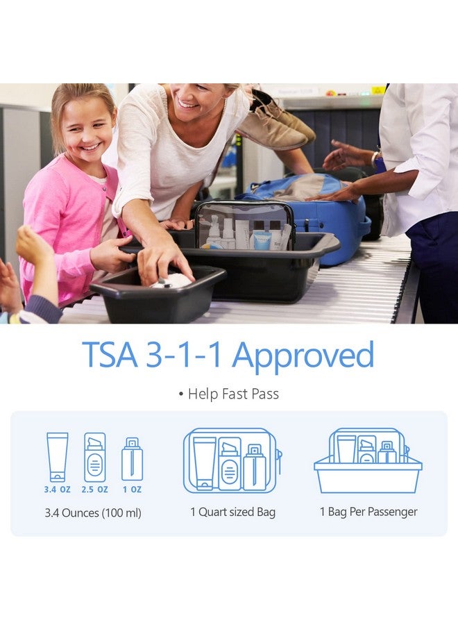 Packism Clear Makeup Bags Wellmade Clear Toiletry Bags For Traveling Waterresistant Tsa Approved Toiletry Bag With Zipper Holds Small Items For Organization Fit Travel Essentials Black Brown - Image 4