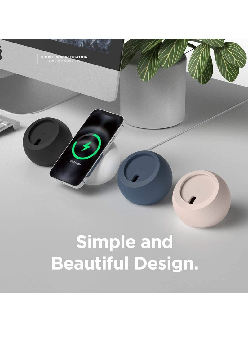 Suitable for MagSafe Charger Stand Magnetic Wireless Charger Storage Winder Charging Base Nonslip SpaceSaving Can Be Used as a Phone Holder Stand (Blue)