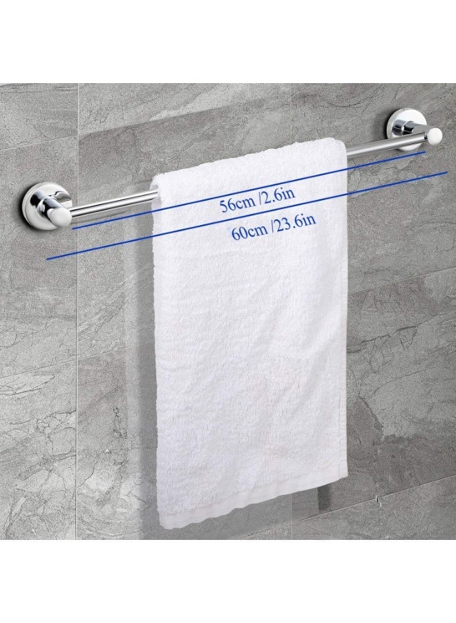 Y&D Towel Bar Chrome, 23.6 Inch Stainless Steel Towel Rack Bathroom Towel Holder Wall Mount Kitchen Dish Cloth Hanger (Chrome, 23.6 Inch) - Image 2