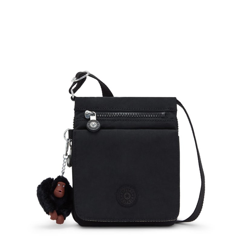 KIPLING KIPLING Kipling Womens Women's New Eldorado Minibag, Lightweight Bag, Nylon Travel Crossbody Bag, Black Tonal, 6 L x 7.75 H 0.75 D US - Image 1
