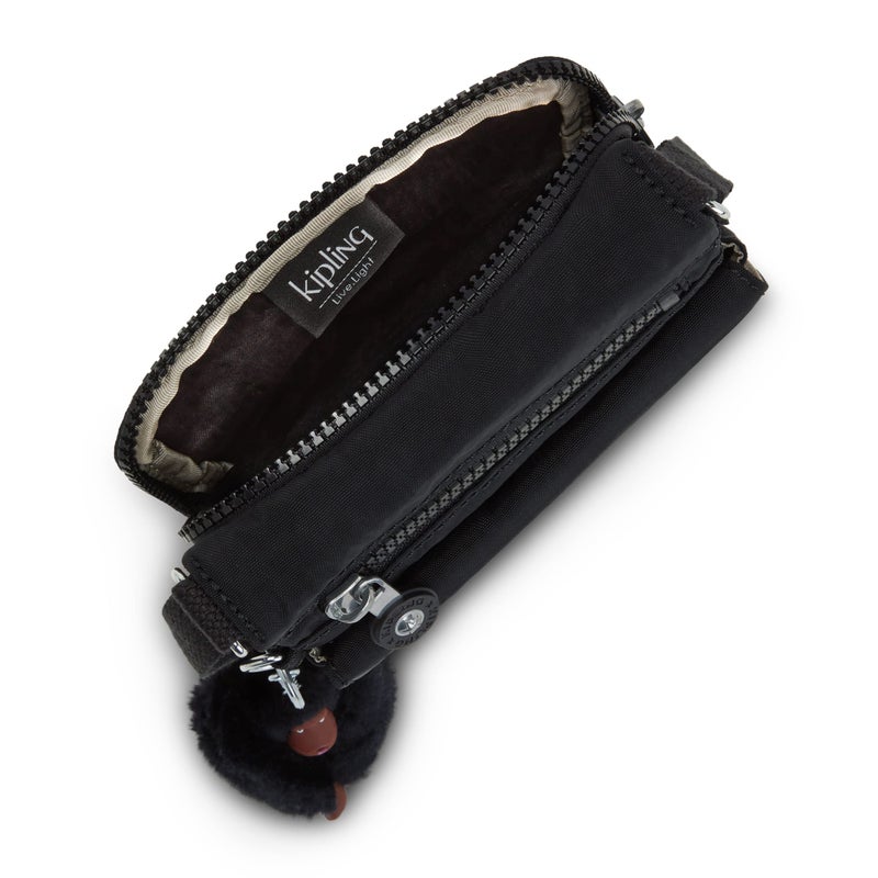 KIPLING KIPLING Kipling Womens Women's New Eldorado Minibag, Lightweight Bag, Nylon Travel Crossbody Bag, Black Tonal, 6 L x 7.75 H 0.75 D US - Image 3