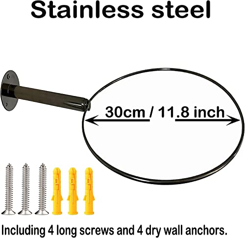 AUXPhome Stainless Steel Exercise Ball Holder - Wall Mounted Yoga Ball Storage Rack, 32 cm to 86 cm (13" to 34"), With Mounting Screws - Image 2