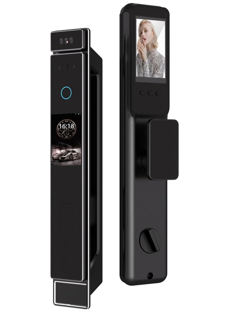 Razuvious Smart Lock with Front Touch Screen, Supports Arabic, Dual Front And Rear Cameras 3D Facial Recognition, WiFi Video Intercom, JLink APP Control - Image 1
