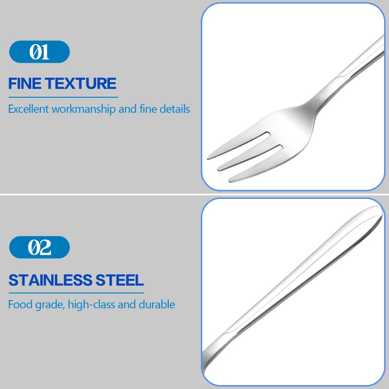 Anbers 12 Pieces Tiny Cocktail Forks  Stainless Steel Appetizer Fork Cake Fork - Image 2