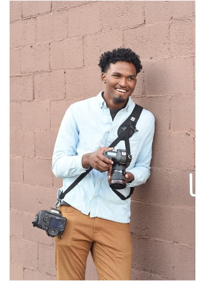 BlackRapid - Hybrid Breathe Camera Sling, Original Camera Sling Design, Strap for 1 or 2 DSLR, SLR and Mirrorless Cameras - Image 1
