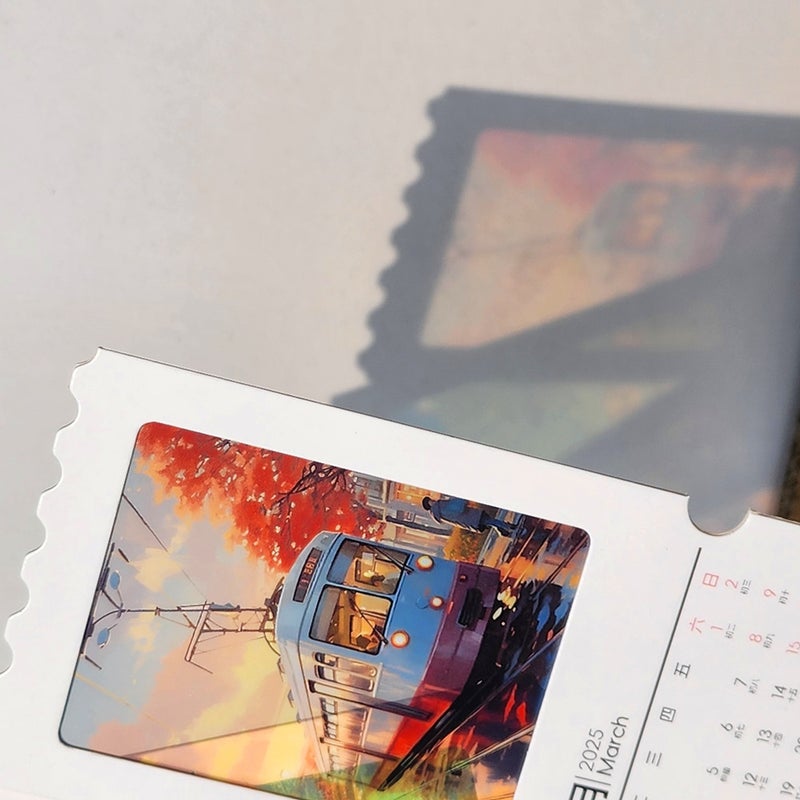 2025 Calendar Retro Ticket Stub Reverse Light And Shadow Po Ticket Stub Box Blank Ticket Stub Homemade Light And Shadow Po - Image 5