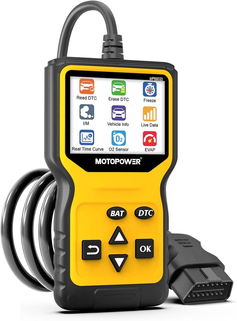 MOTOPOWER MP69033 Pro OBD2 Scanner Code Reader with Battery Tester - Image 2