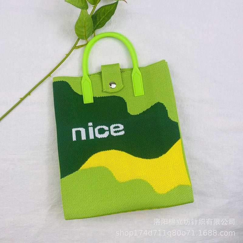 New Handbag Cartoon Bag Mini Knitted Bag Mobile Phone Bag Coin Purse Compact Portable Crossbody Bag Women'S Bag - Image 1