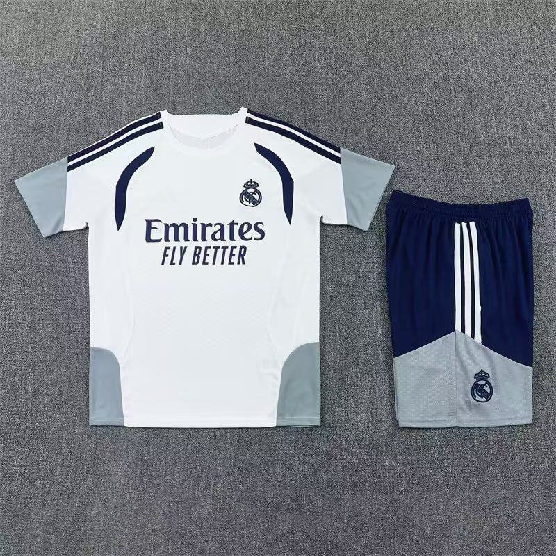 Real Madrid C.F. Men's Real Madrid C.F. Football Training Jersey Set, Short Sleeve Soccer T-shirt with Shorts - Image 1