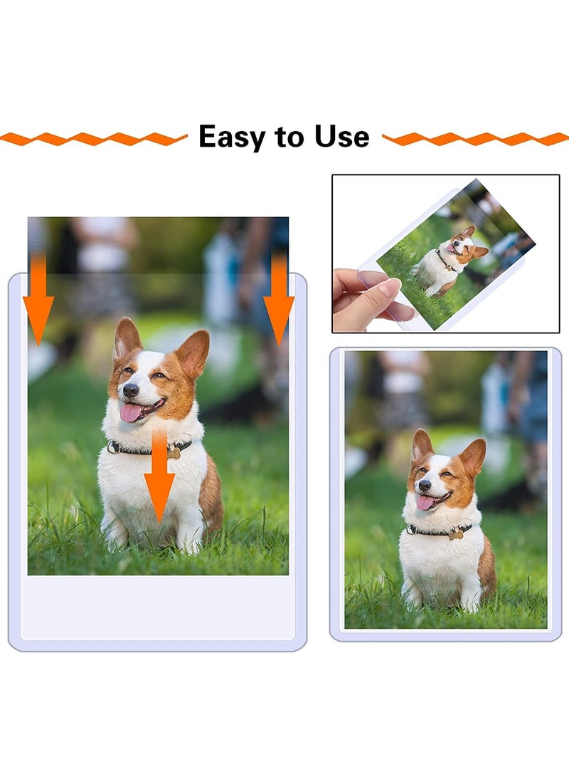 Relex 100PCS Card Sleeves Hard Plastic Card Sleeves for Baseball Card Protective Card Holder for Trading Cards, Sports Cards, Album Card 10.1x7.7 cm - Image 4