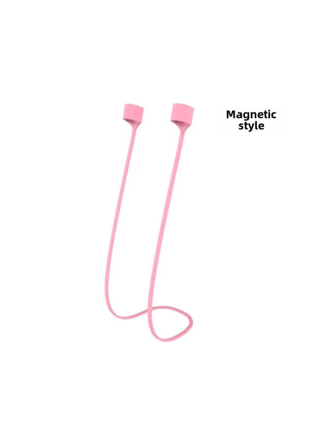 For Airpods3 Headset Anti-lost Rope Silicone Magnetic Anti-lost Lanyard Apple Pro2 Bluetooth Headset Anti-lost Rope-Color:[Magnetic Suction] Cherry Powder-Model:Pearlescent Bag Packed  - Image 1