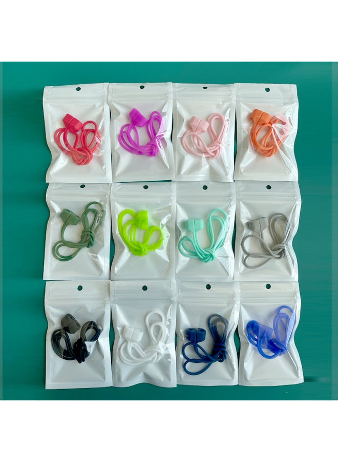 For Airpods3 Headset Anti-lost Rope Silicone Magnetic Anti-lost Lanyard Apple Pro2 Bluetooth Headset Anti-lost Rope-Color:[Magnetic Suction] Cherry Powder-Model:Pearlescent Bag Packed  - Image 5