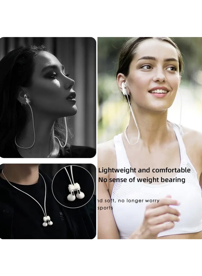 For Airpods3 Headset Anti-lost Rope Silicone Magnetic Anti-lost Lanyard Apple Pro2 Bluetooth Headset Anti-lost Rope-Color:[Magnetic Suction] Cherry Powder-Model:Pearlescent Bag Packed  - Image 3
