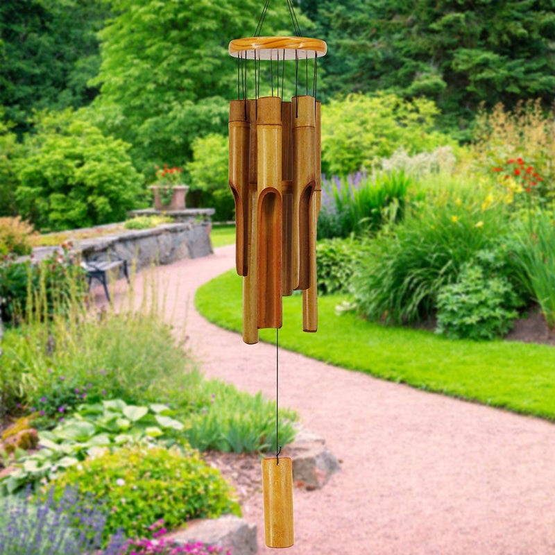 ASTARIN Bamboo Wind Chimes Outdoor,Wooden Wind Chimes with Melody Deep Tone,30" Classic Zen Garden Windchime for Relaxation, Grace.Home DÃ©cor for Patio, Garden or Indoor(FSC Certified) - Image 1
