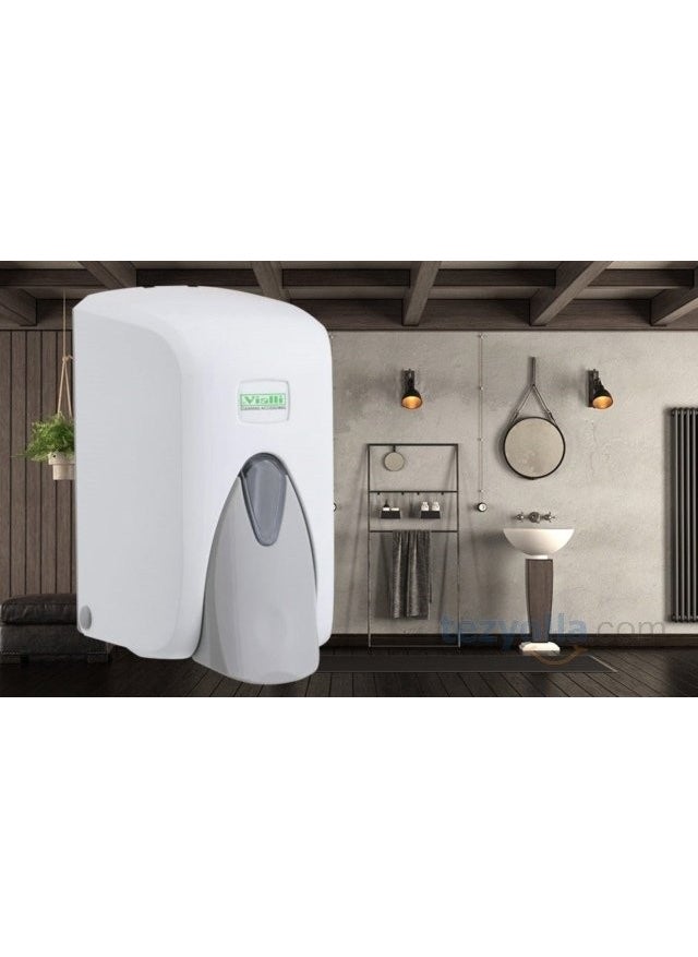 Vialli Liquid Soap Dispenser with Vial Reservoir 500 ml White 