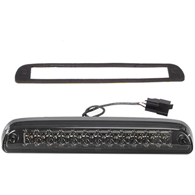 Partsam RedWhite 12 Led Smoke Lens Chrome Housing Tail High Mount 3Rd Third Brake Light Cargo Lamp Waterproof Replacement For Ford F250 F350 F450 F550 Super Duty 19992016 Ford Ranger 19932011 - Image 5
