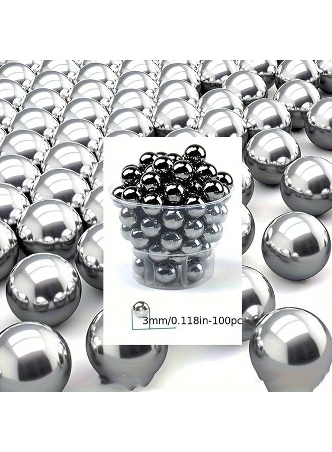 100 قطعة من كرات فولاذية دقيقة من نوع G10 بقطر 5.5 مم (7/32 بوصة) من الدرجة الصناعية، عناصر دوارة لاستبدال المحامل وصيانة الآلات. - Image 3