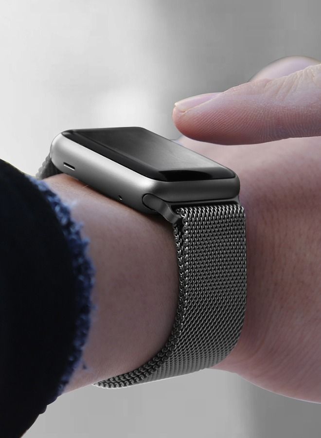 سوار بديل لساعة Apple Watch Series 5/6/7 42/44/45 ملم رمادي - Image 4