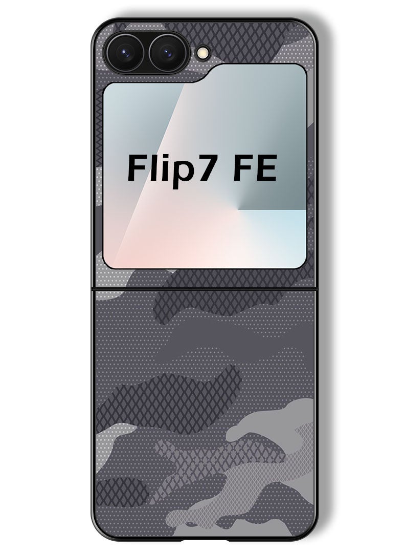 Theodor Case Compatible with Samsung Galaxy Z Flip 7 FE 6.7 Inch Protection Shockproof Bumper Cover Camouflage - Image 1