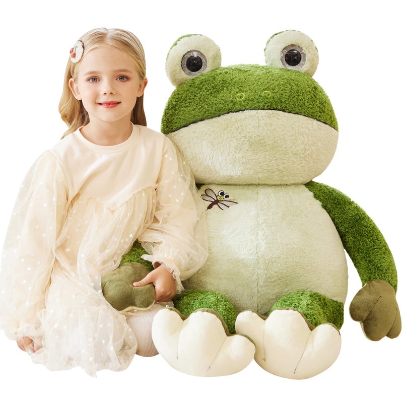 EARTHSOUND Giant Frog Stuffed Animal Plush Toy30 inches Large Jumbo Cute Soft ToysBig Size Huge Oversized Fat PlushieGifts for Kids Girls Boys Girlfriend