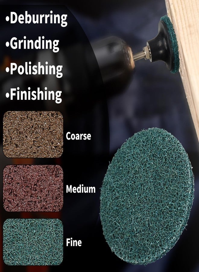 SI FANG 66PCS Sanding Disc 2 Inch Mixed Kit Roll Lock Quick Change Sander Pads 1pcs Hex/Round 1/4" Holder Surface Conditioning Discs Die Grinder Drill Attachment Pad Automotive Tools - Image 4