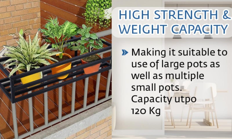 Niyara || Metal Planter Stand || Plant Stand for Pots|| Outdoor Plant Stand (New large railing) - Image 4