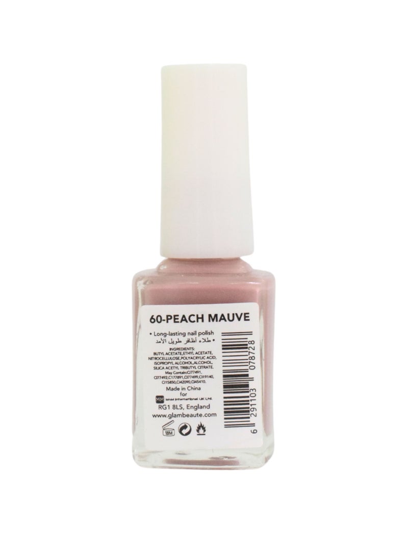 GLAMBeaute - Glambeaute Nail Enamel 60 – Peach Mauve - Image 1
